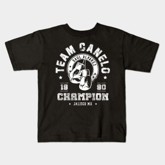 Canelo Alvarez Boxing Kids T-Shirt by CulturedVisuals